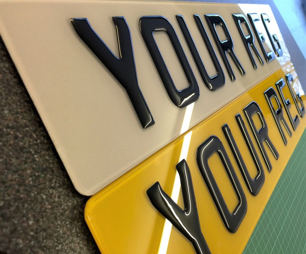 Custom 3D Gel Piano Black Number Plates | Sleek & Stylish