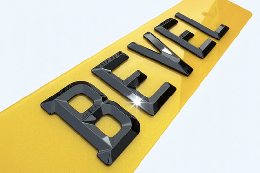Retro Bevelled 4D Number Plates | Premium Diamond Edge, Road Legal UK